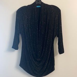Alice + Olivia XS Glittery Sparkle Cowl Neck Sweater